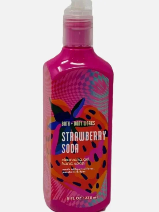 Bath and Body Works Strawberry Soda Cleansing Gel Hand Soap - Picture 1 of 2